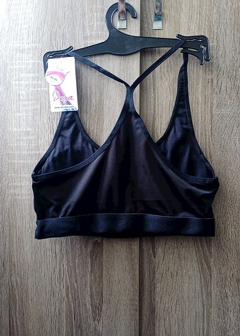 Diğer Siyah Goth Tarzı Midi Spor Sütyeni