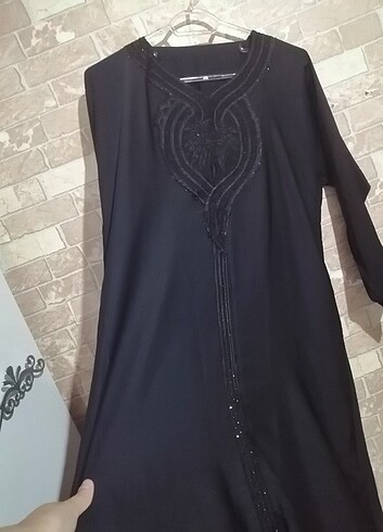 xl Beden siyah Renk Saten taşlı elbise