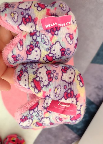 Kız Çocuk Renkli Polar Ev Terlikleri Velcro - Görsel 8