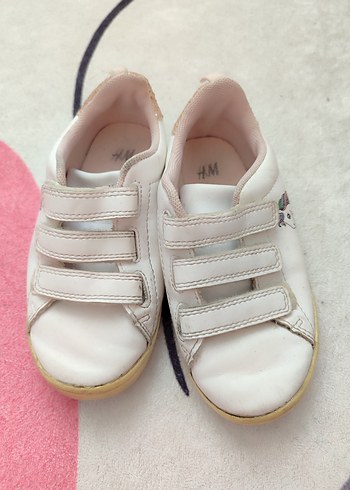 Kız Çocuk Beyaz Unicorn Nakışlı Spor Ayakkabı - Görsel 3