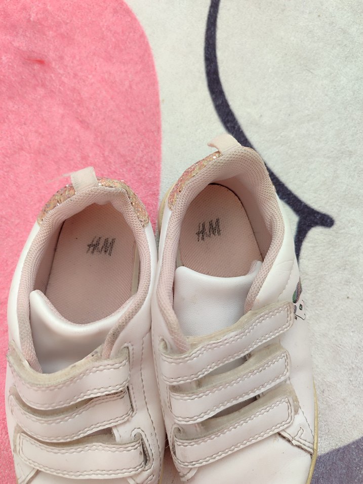 Kız Çocuk Beyaz Unicorn Nakışlı Spor Ayakkabı - Görsel 5