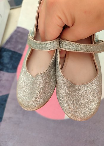 Kız Çocuk Gri Simli Babet Ayakkabı - Görsel 2