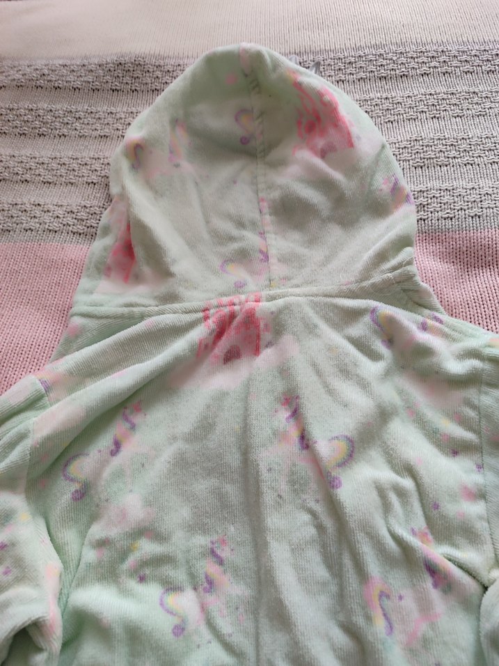 Kız Çocuk Mint Unicorn Desenli Bornoz - Görsel 3