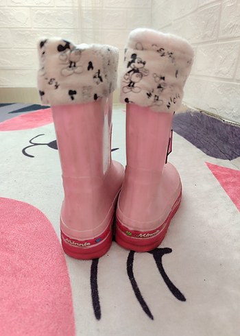27 Beden Pembe Minnie Mouse Kız Çocuk Yağmur Çizmesi