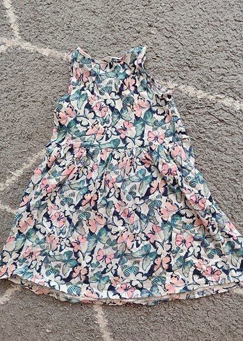 4 Yaş Beden çeşitli Renk 3 adet H&M Kız Çocuk Kolsuz Elbise