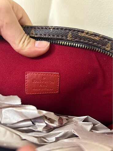  Beden kahverengi Renk LV clutch çanta