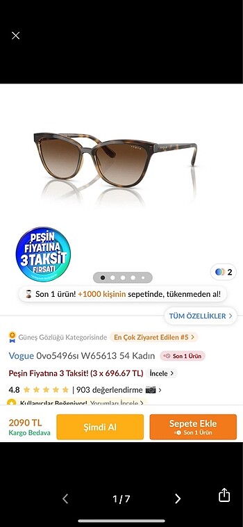 vogue gözlük