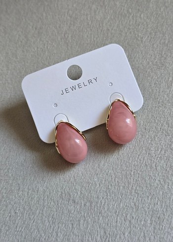 Accessorize İthal Pembe Mini Parlak Damla Küpe. SON 1 ADET