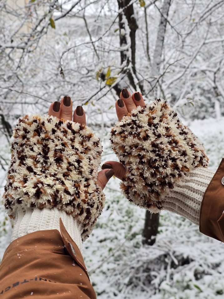 Örgü Leopar Eldiven. İLAN AÇTIRIN - Görsel 2