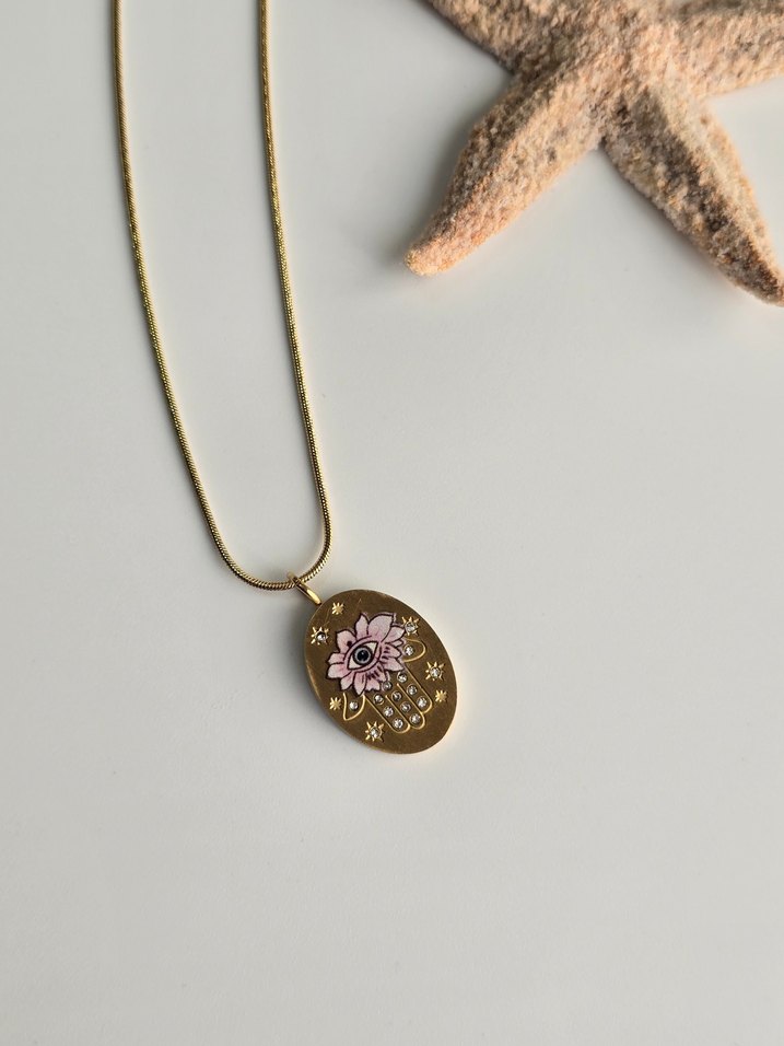 Çelik Vintage Kolye.SON 1 ADET - Görsel 2