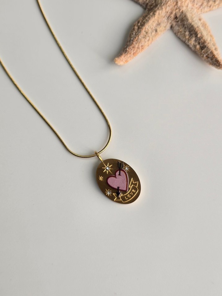 Çelik Vintage Kolye. SON 1 ADET - Görsel 2