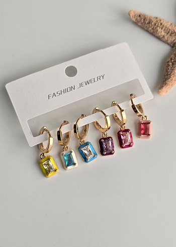 Zirkon Taş Set KüpeSON 1 ADET - Görsel 2