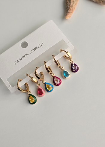 Zirkon Taş Set KüpeSON 1 ADET - Görsel 2