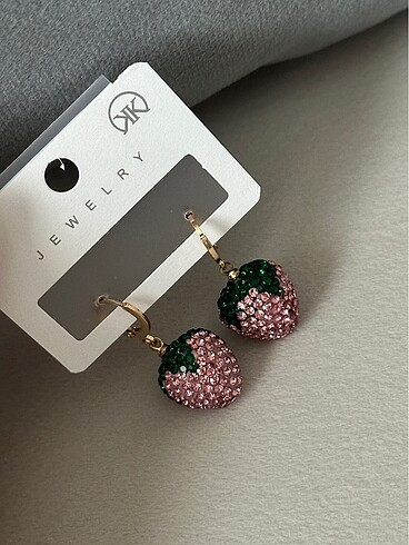 Accessorize Çelik Taşlı Çilek Küpe
