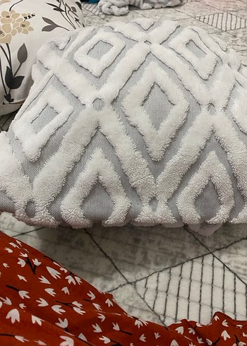 Gri Bohem Nakışlı Kırlent - Görsel 4