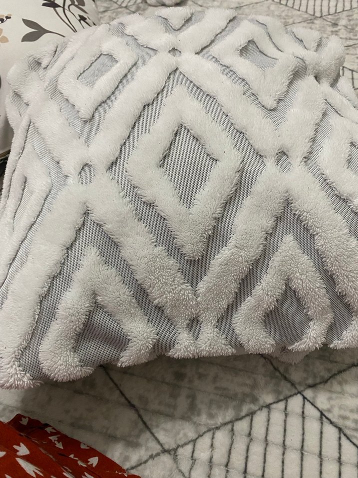 Gri Bohem Nakışlı Kırlent - Görsel 5