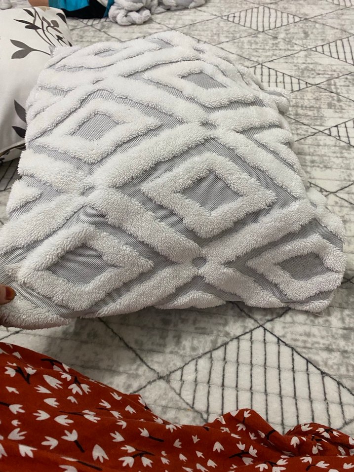 Gri Bohem Nakışlı Kırlent - Görsel 2