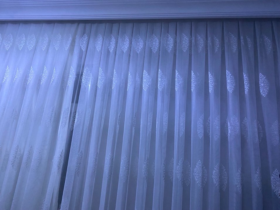 Beyaz Desensiz Tül Perde - Görsel 2