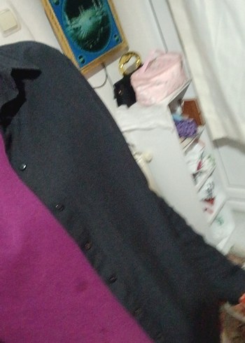 Düğmeli, Notch Yaka Mor Kadın Ceket - Görsel 2