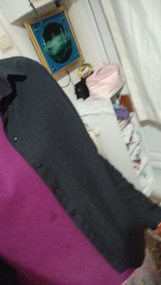 Düğmeli, Notch Yaka Mor Kadın Ceket - Görsel 2