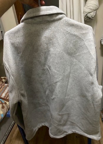 Bershka Gri Midi Fermuarlı erkek Ceket - Görsel 2