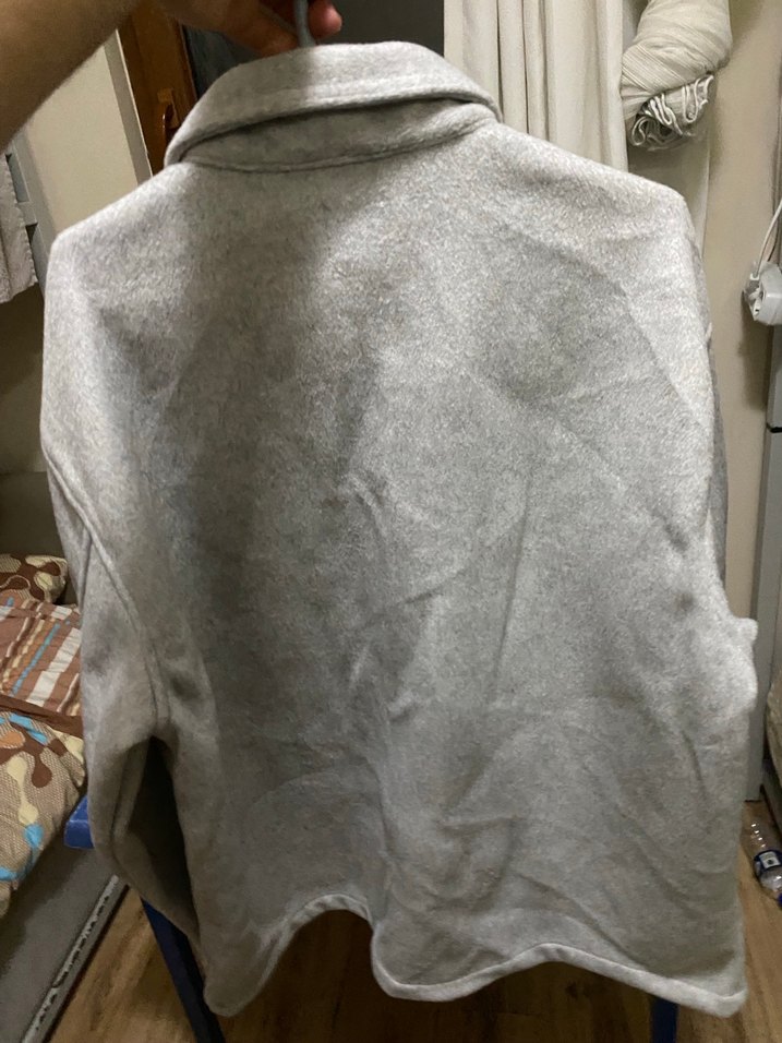 Bershka Gri Midi Fermuarlı erkek Ceket - Görsel 2