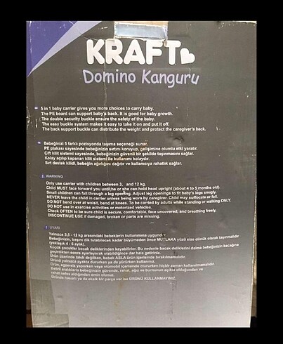 0 - 13 kg Beden KANGURU ANA KUCAĞI KRAFT
