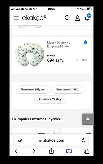 MYCey Emzirme Minderi ve Destek Minderi Mycey