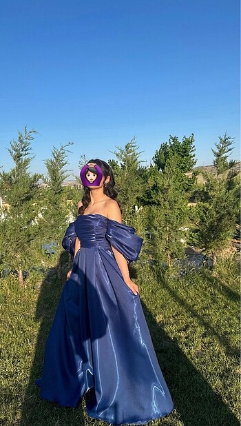 38 Beden lacivert Renk Accort abiye
