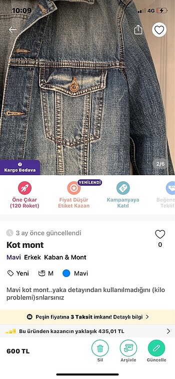 Mavi kot mont