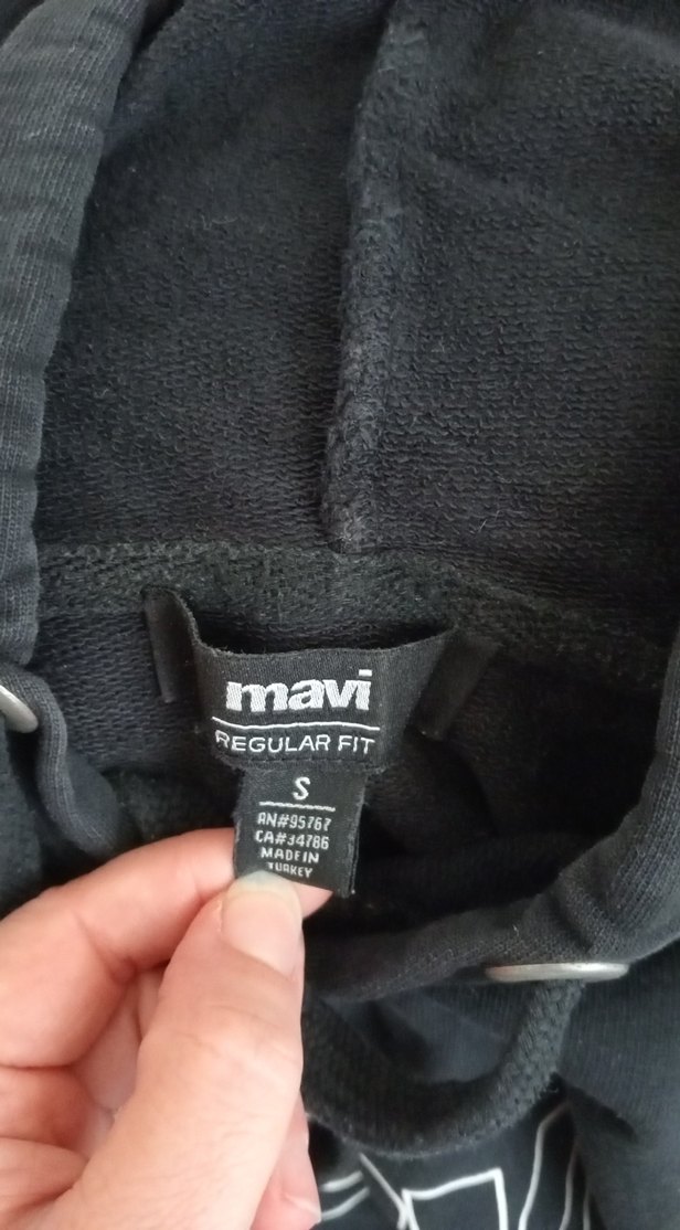 Mavi Siyah Kapüşonlu Fermuarlı Sweatshirt - Görsel 2