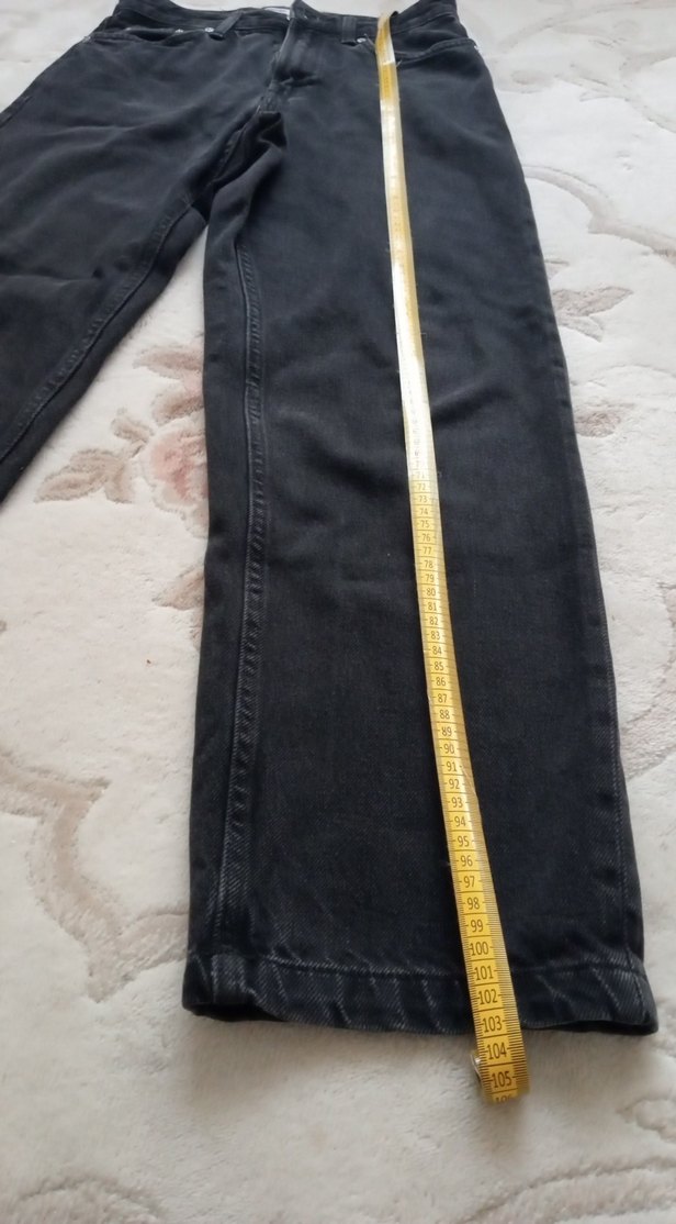 Bershka Baggy siyah Kot Pantolon - Görsel 3