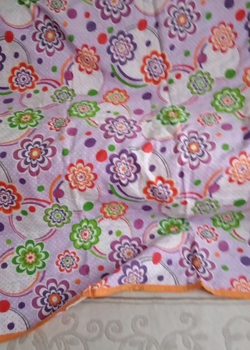 Renkli Çiçek Desenli yatak örtüsü - Görsel 5