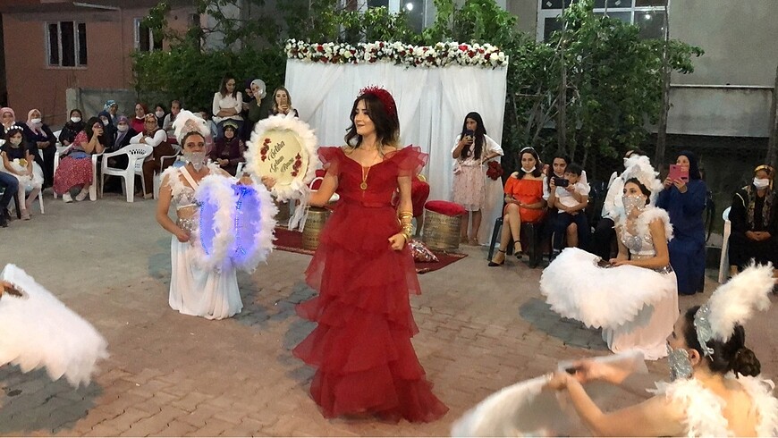 s Beden bordo Renk Kına elbise