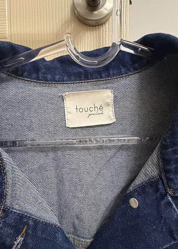Touche 
Düğmeli Mavi Kadın Denim Ceket - Görsel 2