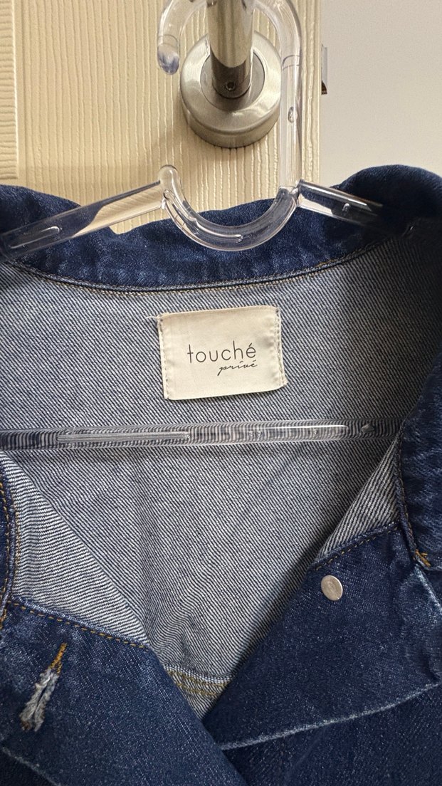 Touche 
Düğmeli Mavi Kadın Denim Ceket - Görsel 2