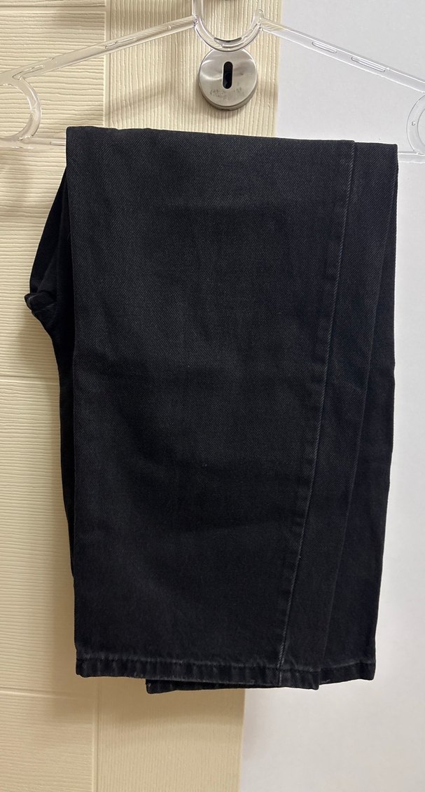 Siyah Midi Boy Loose Fit Kadın Kot Pantolon - Görsel 3