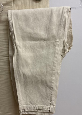 Bej Rahat Kesim Keten Kadın Pantolon - Görsel 3