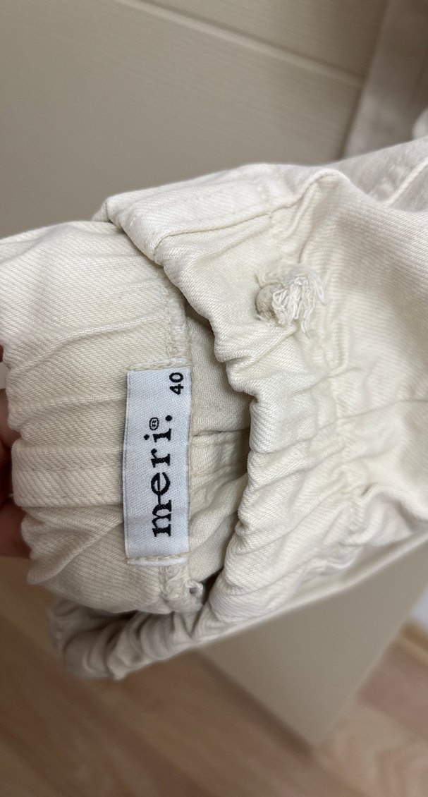 Bej Rahat Kesim Keten Kadın Pantolon - Görsel 2