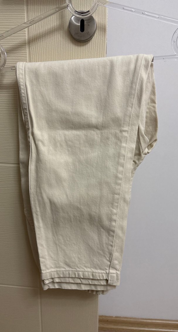 Bej Rahat Kesim Keten Kadın Pantolon - Görsel 3