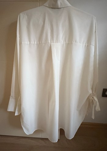 Be blue 
Düğmeli Beyaz Pamuklu Uzun Kollu Gömlek - Görsel 3