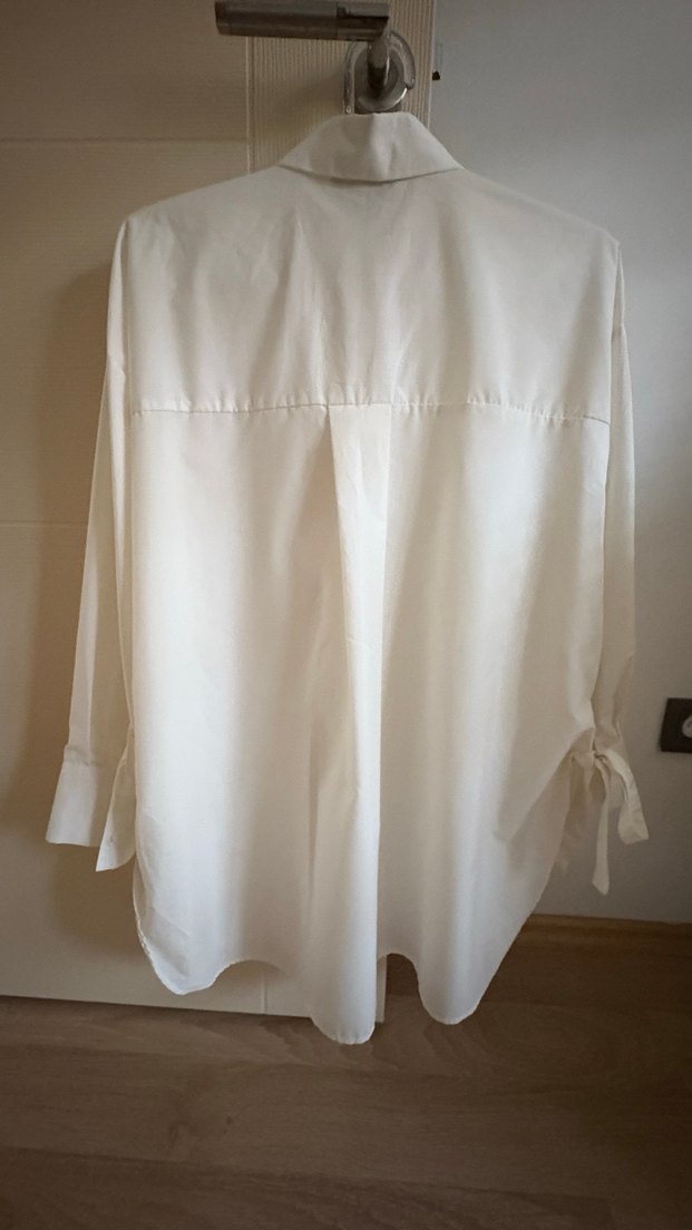 Be blue 
Düğmeli Beyaz Pamuklu Uzun Kollu Gömlek - Görsel 3