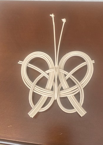 Rattan kelebek duvar süsü