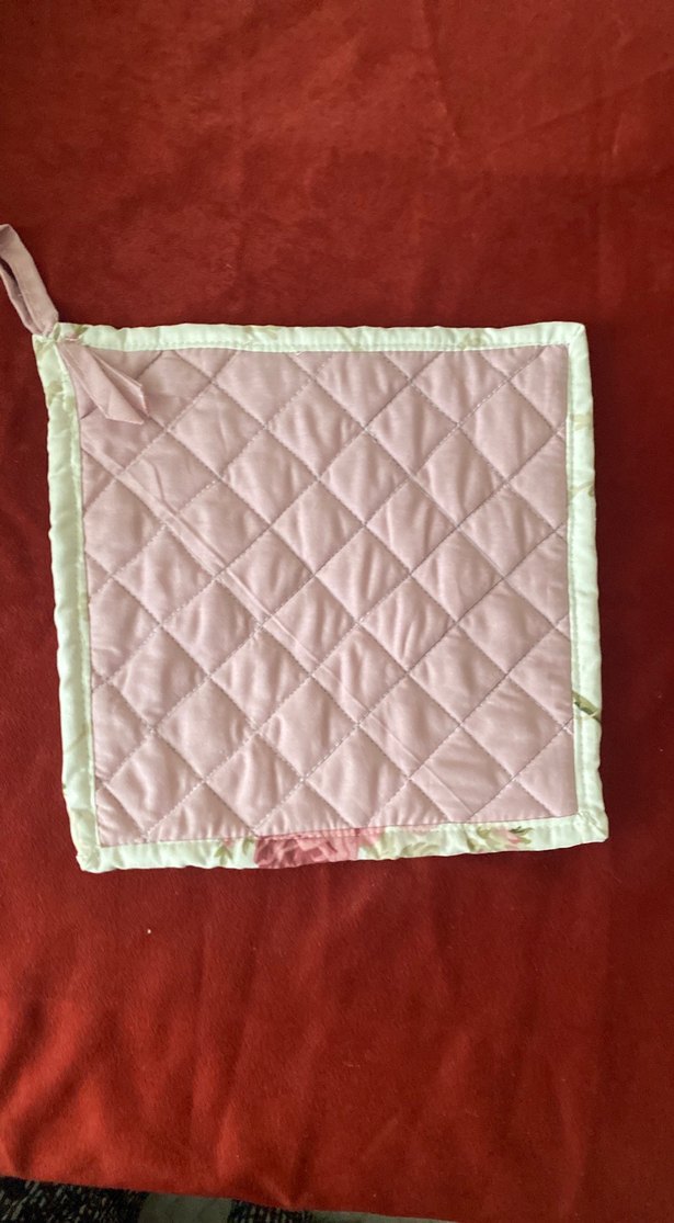 Pembe Çiçek Desenli Fırın Eldiveni - Görsel 2