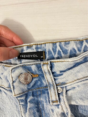 34 Beden mavi Renk Trendyolmilla straight jean
