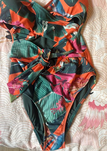 Çok Renkli Bohem Uzun Mayo - Görsel 4