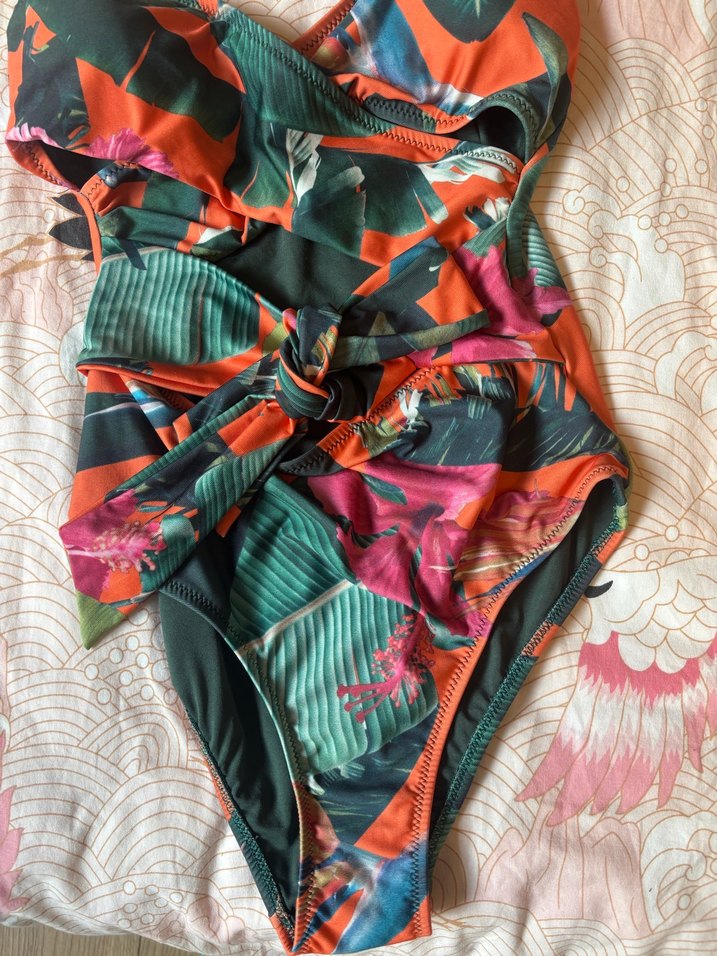 Çok Renkli Bohem Uzun Mayo - Görsel 4