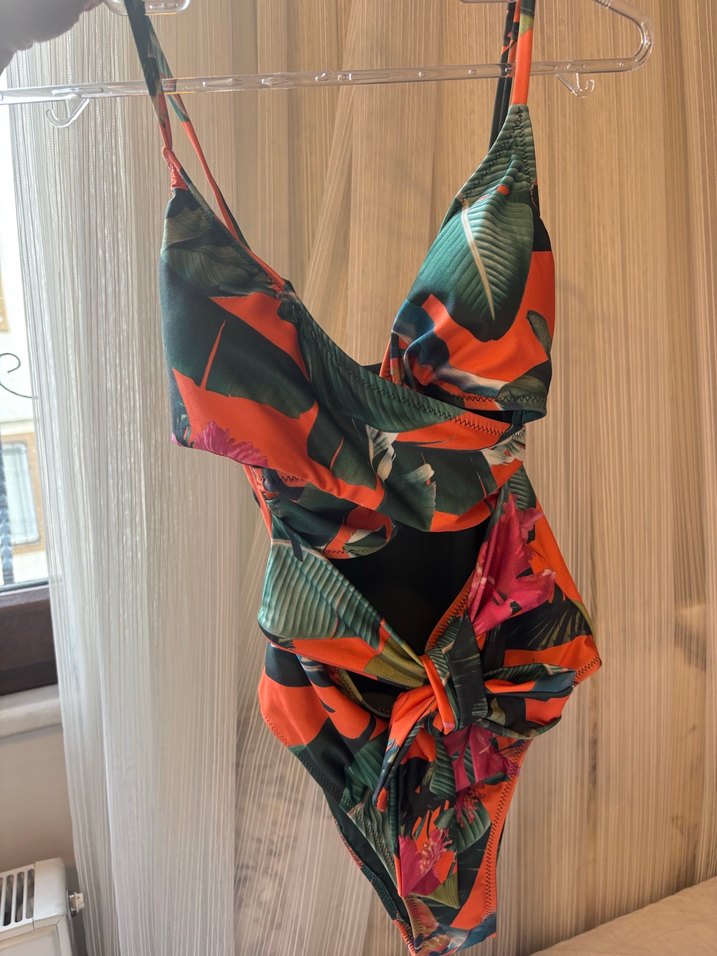 Çok Renkli Bohem Uzun Mayo - Görsel 5