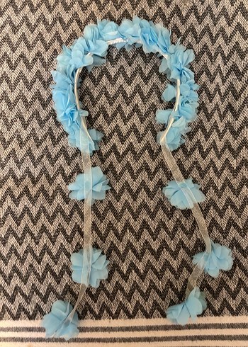 Mavi Fırfırlı Bohem Saç Aksesuarı - Görsel 2