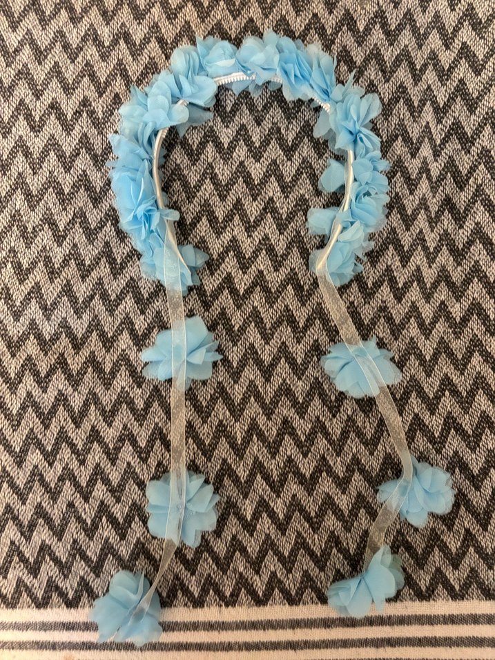 Mavi Fırfırlı Bohem Saç Aksesuarı - Görsel 2